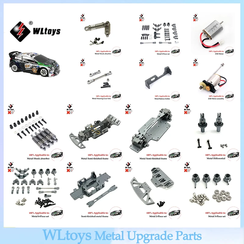 WLtoys 1/28 K989 284161 284010 284131 K969 K929 K939  Rc Car Parts Metal Upgrade Pull Rod Steering Cup Etc Car Accessories