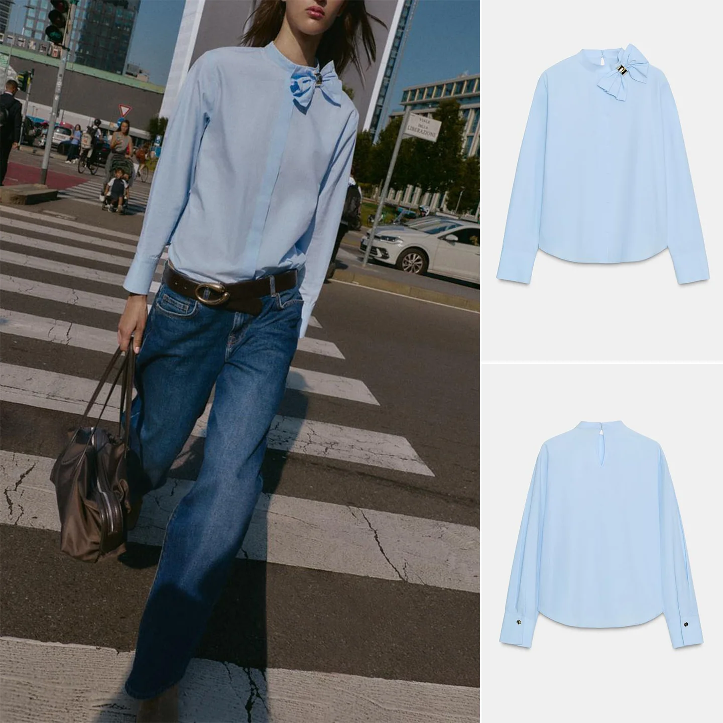 

Новое осеннее поступление, женское однорядное многобулевое длинное све с воротником-стойкой и узлом, украшенное шелковым узлом, тонкое...