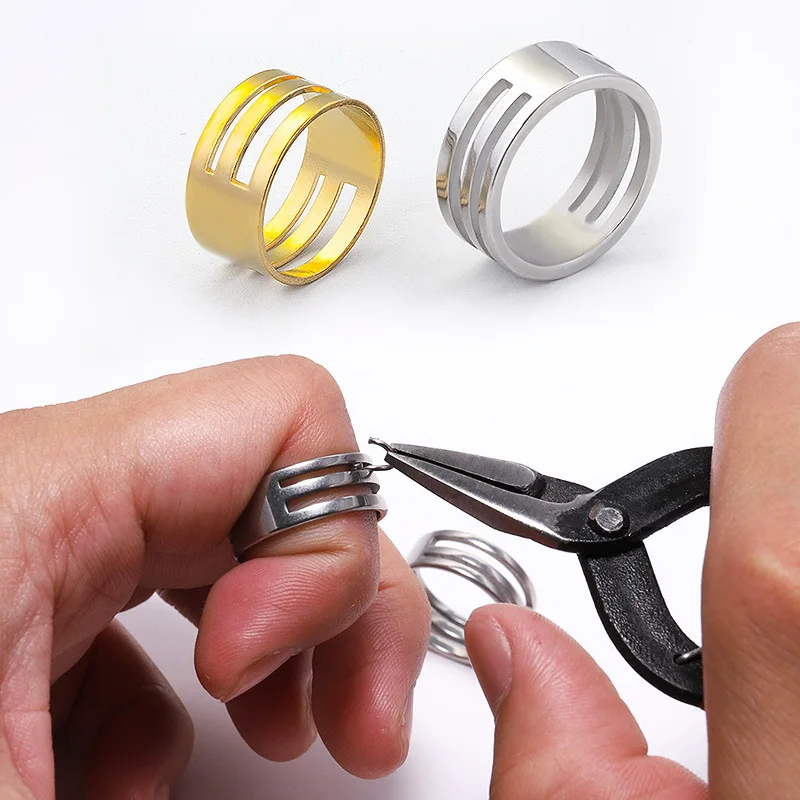 Ring Opening Tool for DIY Stainless Steel Ring Opener Finger Cover Jewelry Accessory To Open Closed Ring