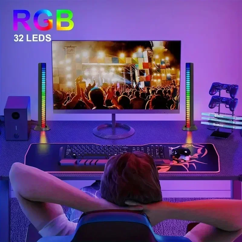 RGB voice-activated lights, voice-activated pickup rhythm lights, LED ambient lights, 32-bit audio lights with 8-mode music sync