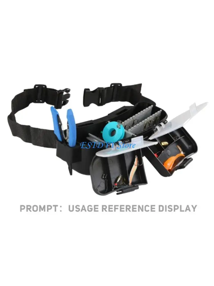 

G6DE Quickly Access Fishing Lures Holder Reinforced Plastic Structure and Antislip Clasps for Prolonged Outdoor Use