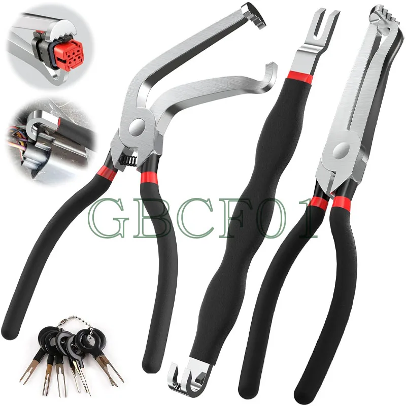 8Inch 60-Degree Electrical Disconnect Pliers For Automotive Connectors & Sensors - Angled Wire Plug Removal Tool