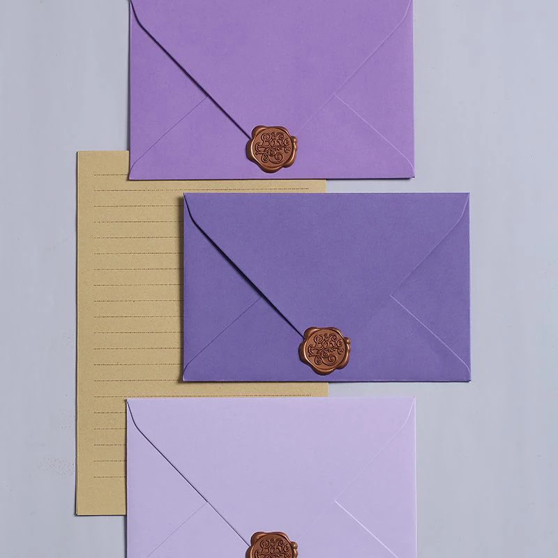 10pcs/lot Purple Envelope High-grade Small Business Supplies 250g Paper Envelopes for Wedding Invitations Postcards Stationery