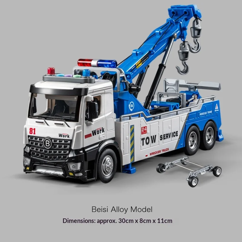 

Generic Large Alloy Concrete Pump Truck Toy With Water Spray Light Sound Effects Movable Arm Engineering Model For Boys Kids