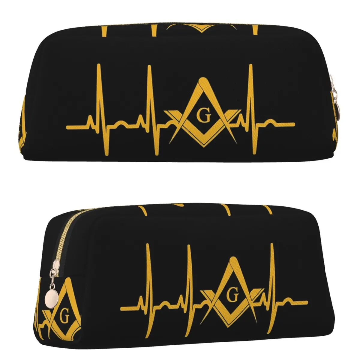 

Heartbeat Freemason Masonic Mason Pencil Cases for Students School Pen Box Pencil Bag Pencil Pouch Storage Stationery Supplies