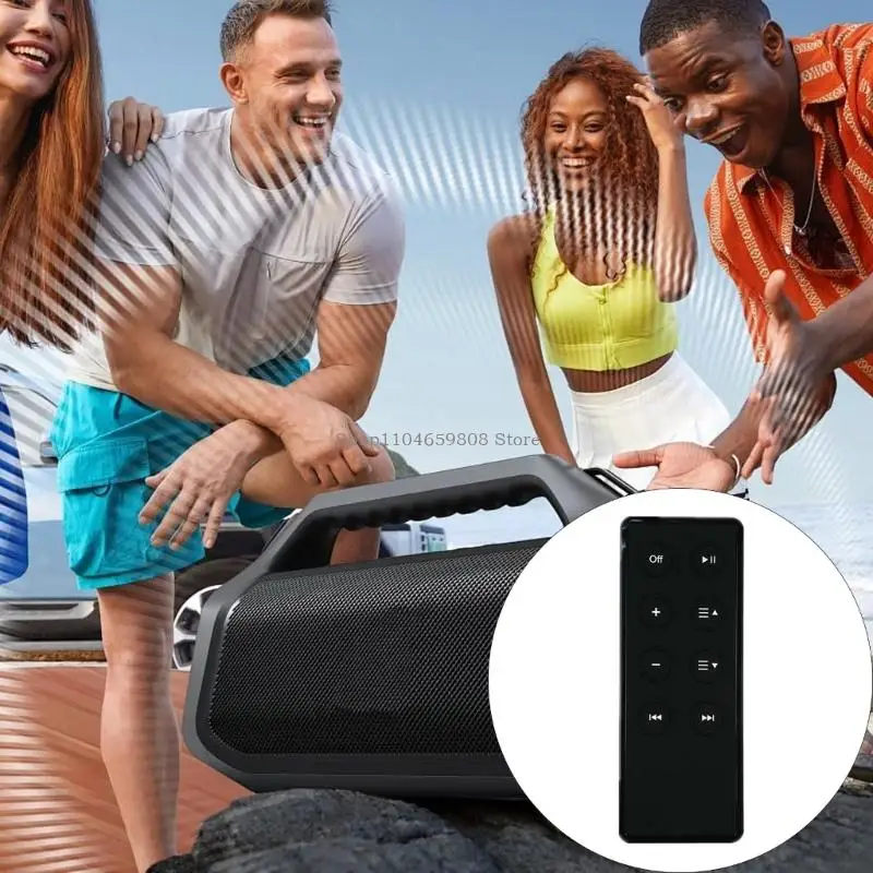 Small Remote Control for Home Sound Featuring Energy Saving Technology Plastic Build Simple Operation Interfaces