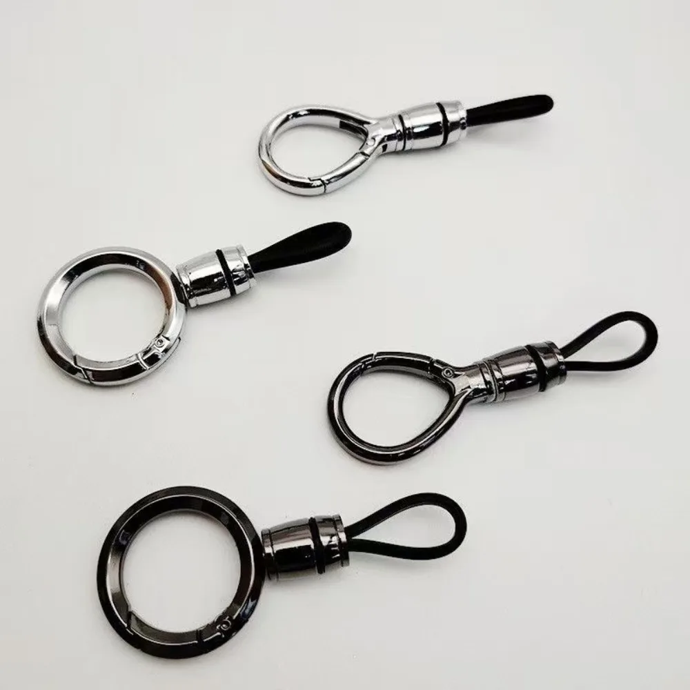 Kreativer, schlichter Luxus-Lederseil-Metall-Schlüsselanhänger, hochwertiger Business-Schlüsselring mit Gürtelclip, Anti-Verlust-Autozubehör-Anhänger, Geschenk – Detail 2