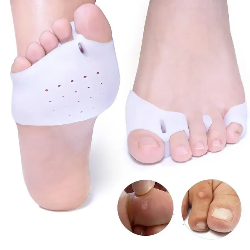 

1 pair Forefoot Pads Spreader For Bunion Corns Overlapping Toe Separator Ball of Foot Cushions Hallux Valgus Care