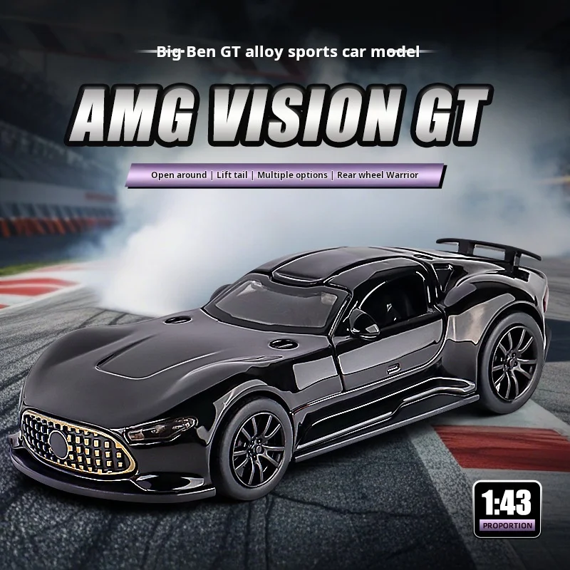 

Масштабная модель автомобиля GT Super Concept Car 1:43 из литого металла, высокодетализированная коллекционная модель для хобби, украшение, подарок парню