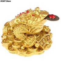 Wealth Golden Frog Toad Coin Chinese Fortune Frog Feng Shui Toad Money Home Office Decoration Tabletop Ornaments Lucky Gifts
