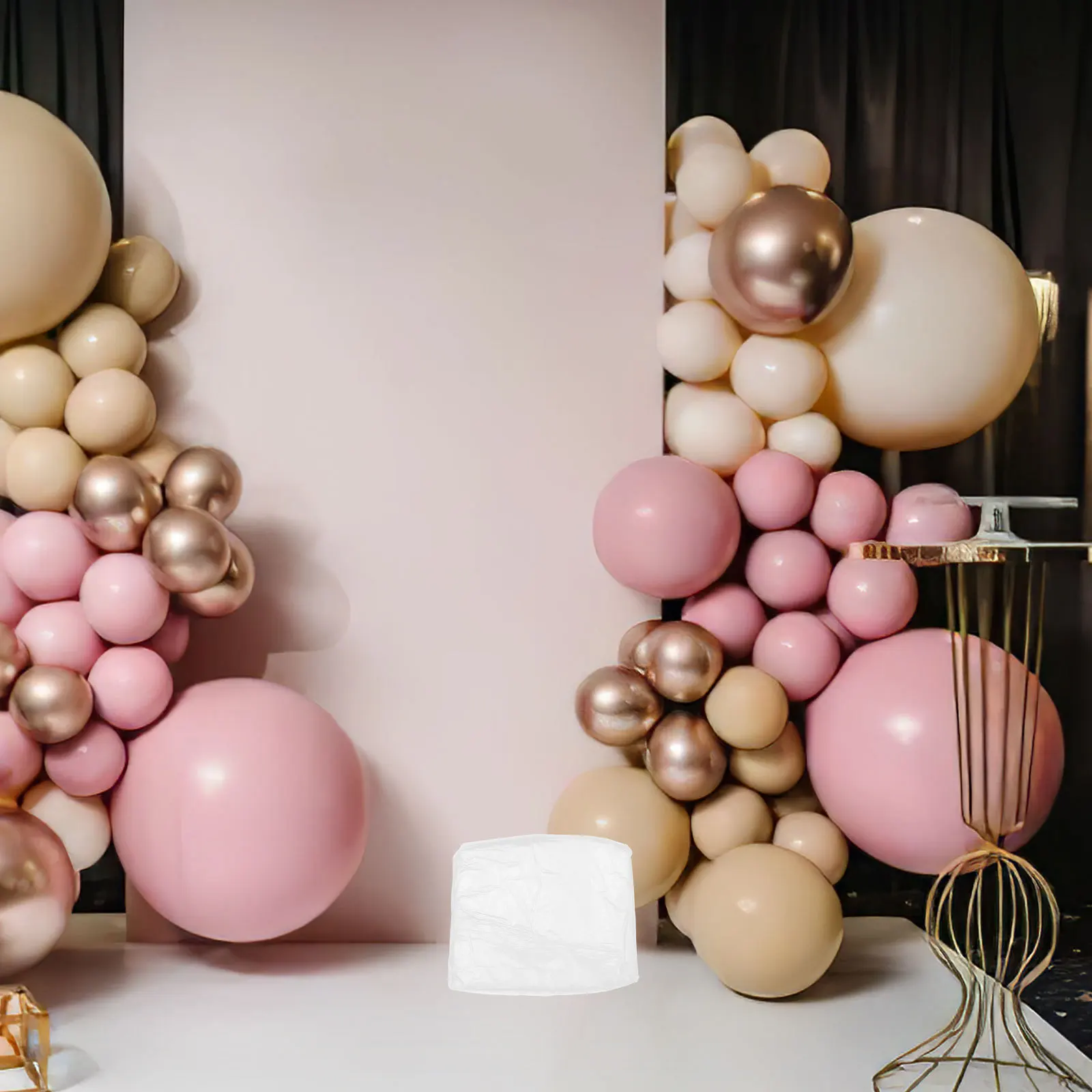 Bolsa de transporte de balão transparente pe, 2 peças, à prova d'água, grande capacidade, dobrável, leve, organizador de armazenamento de balão, recipiente para