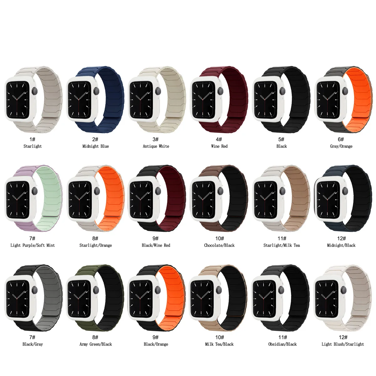 حزام مغناطيسي + حافظة من السيليكون لساعة أبل الترا 2 49 مللي متر 46 مللي متر 45 مللي متر 44 مللي متر 42 مللي متر 41 مللي متر 40 مللي متر غطاء من البولي يوريثان Iwatch 10 9 8 7 6 SE 5 4