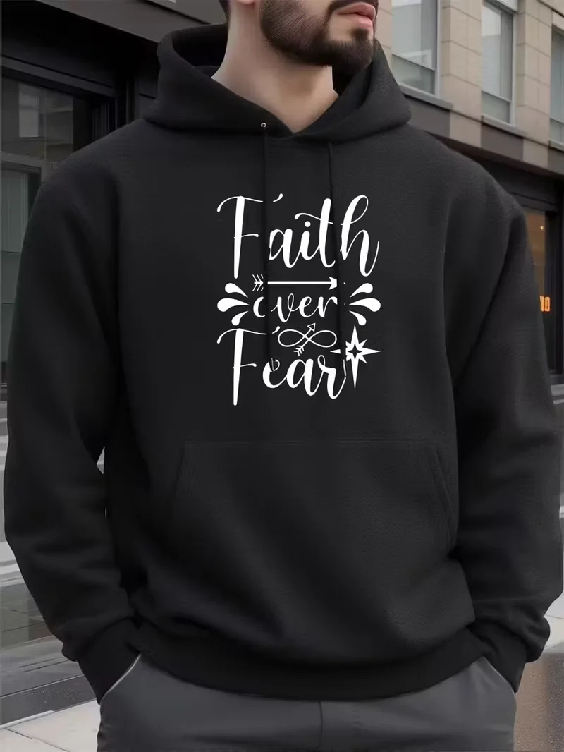 قطعة واحدة من سترة بغطاء للرأس للرجال - بلوفر كاجوال، سويت شيرت شتوي دافئ مريح مناسب للطقس البارد، سترة بغطاء للرأس #1