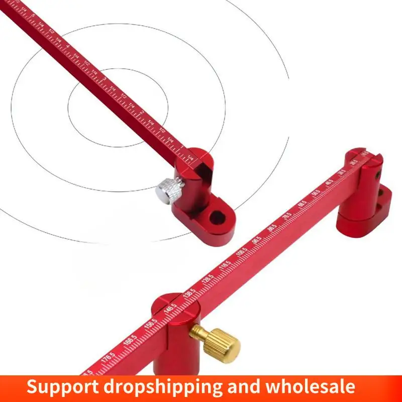 

AA86 Adjustable Drawing Circle Ruler,Aluminum Compass Scribe Center Finder,Woodworking Fixed-Point Circle Line Gauge