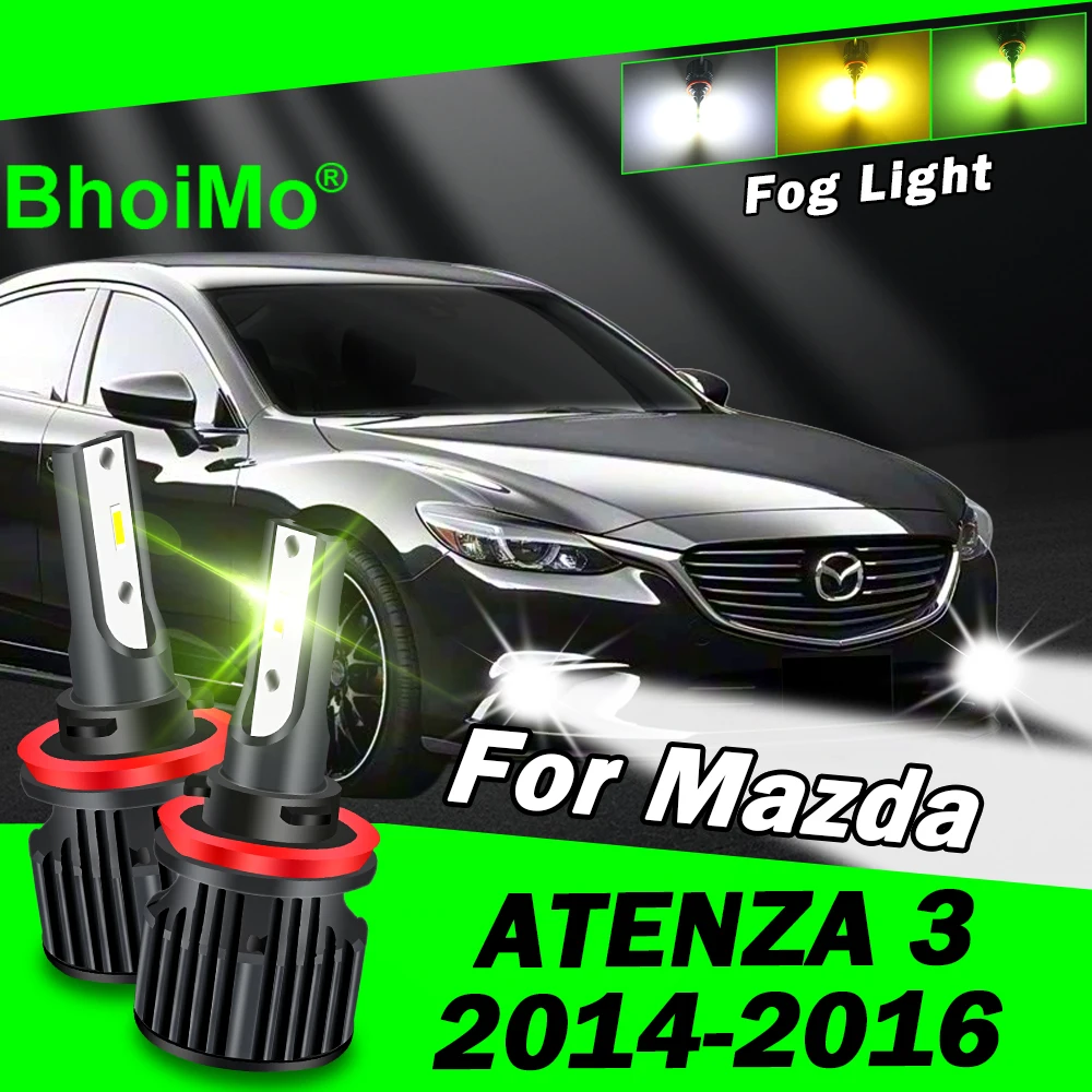 

BhoiMo для Mazda ATENZA 3 передняя противотуманная фара 2014 2015 2016, светодиодные лампы