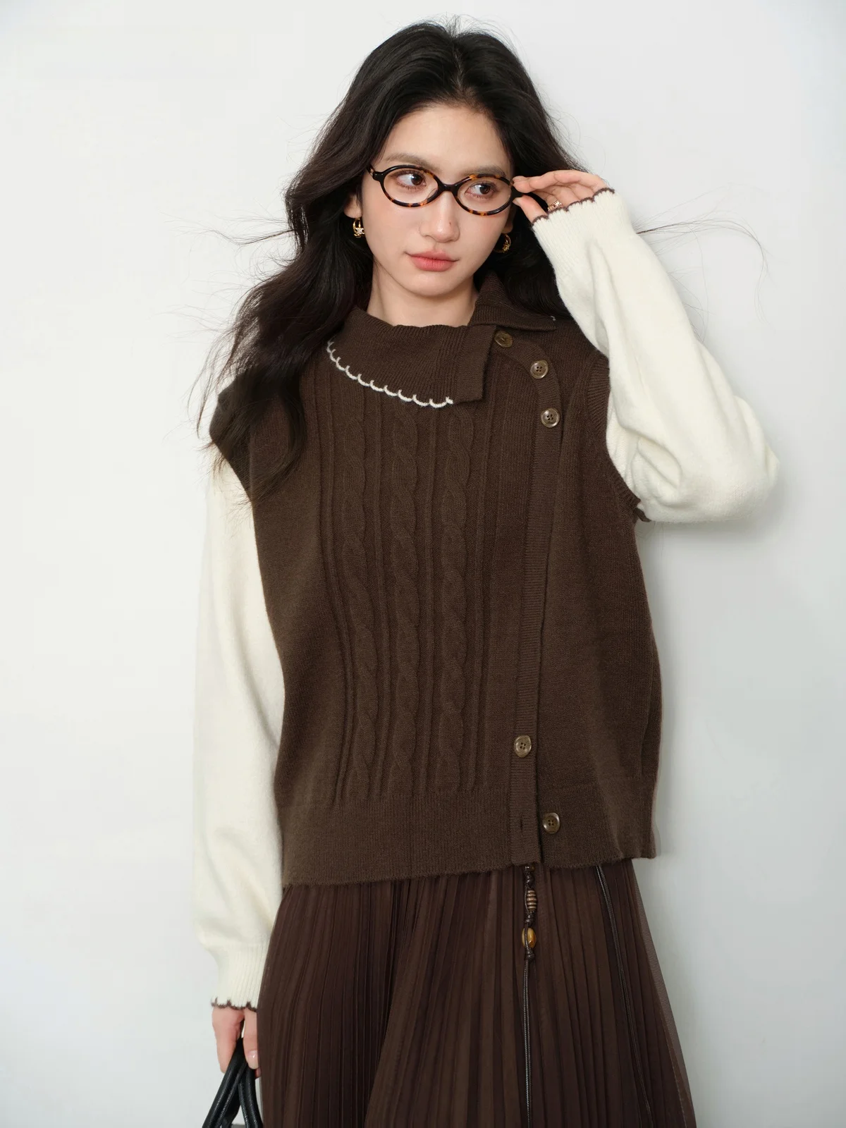 

Уникальный дизайн, свитер уникального кофейного цвета, женский осенний модный свитер свободного кроя с длинными рукавами и круглым вырезом для повседневной носки