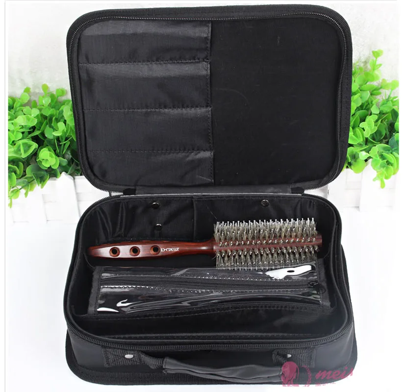 Bolso de herramientas de peluquería, caja de nailon y cuero PU para estilistas profesionales, tijeras de peluquería, almacenamiento de salón