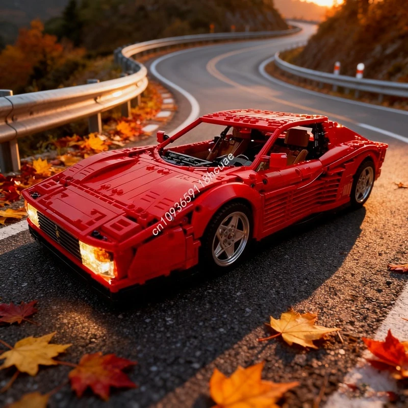 

3738 шт. MOC Ferrariesd Testarossa Техническая модель Строительные блоки Игрушки Строительство DIY Творческий кирпич Рождественские подарки Дети