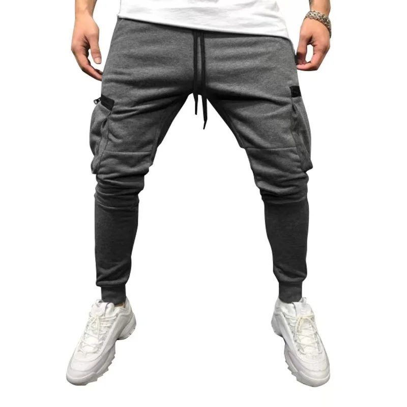 

Men's Casual Running Pants Loose Sports Leg Straight Tube Youthful Vitality Style Eighteen Pants Spring Season Fashion
