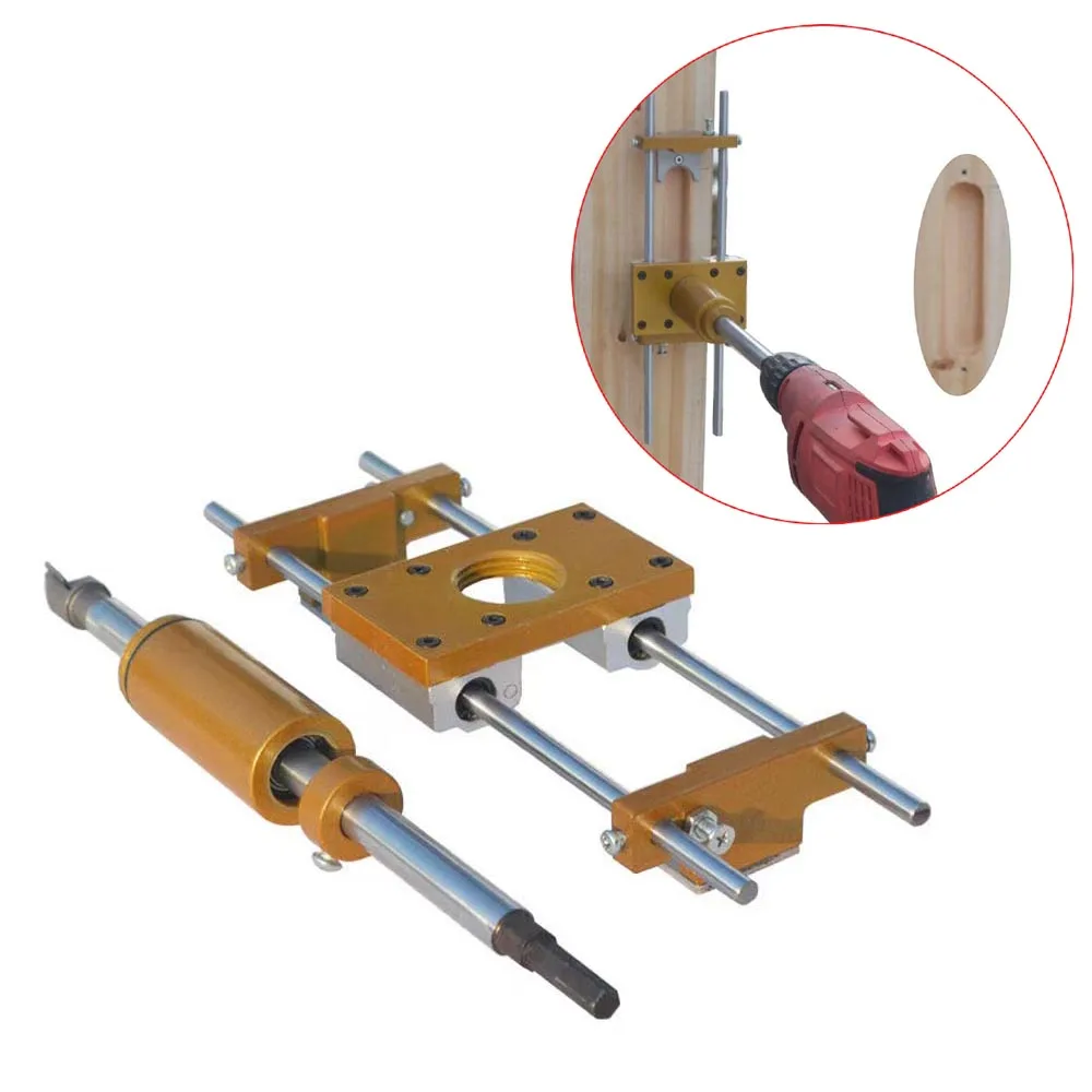 

Wooden Door Lock Hole Opener Kit Lock Mortiser Slotter Jig Key Hole Drilling Guide Installation Lock Hole Locator