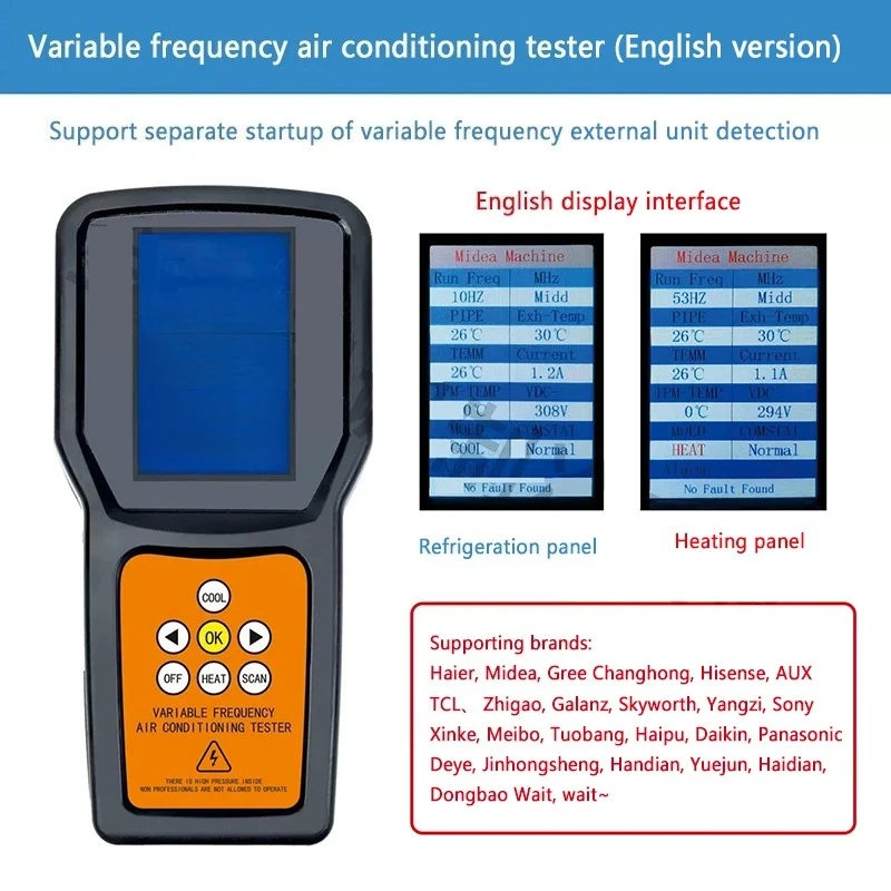 Suitable For Multi Brand Variable Frequency Air Conditioning Tester Compressor Fan Maintenance Tester English Version