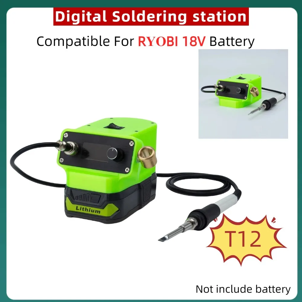 

T12 Cordless Soldering Iron For RYOBI 18V Lithium Battery Portable Intelligent Digital Soldering Table For DIY Repair