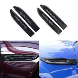 ABS Carbon Fiber / Glossy Black Car-styling Side Air Outlet Fender Cover Trim For Jaguar XF XFL XE F-Pace F pace X761 2016 2017