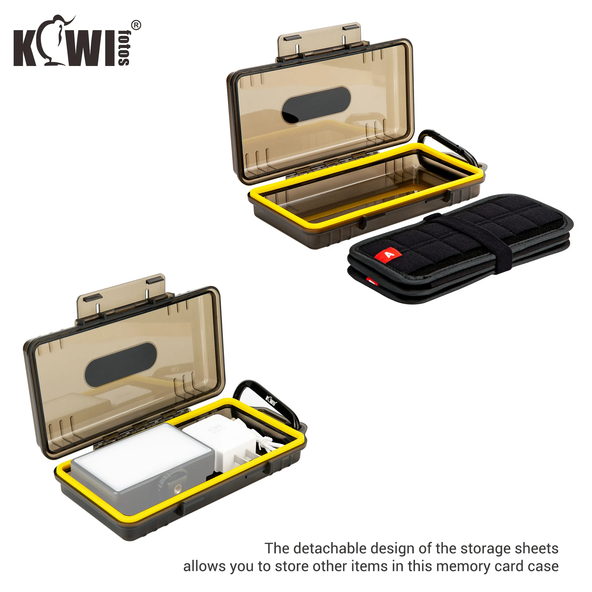 KIWI 72 Slots SD Card Case Holder Water-Resistant SD Memory Card Storage Case Organizer for 72 SD SDHC SDXC CFepress Type A Card