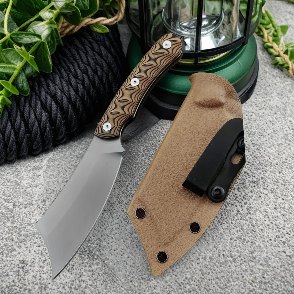 

Нож с фиксированным лезвием RMJ, стальное лезвие 8Cr13MoV, ручка G10, идеально подходит для резки фруктов, мяса, овощей, в комплект входит ноутбук