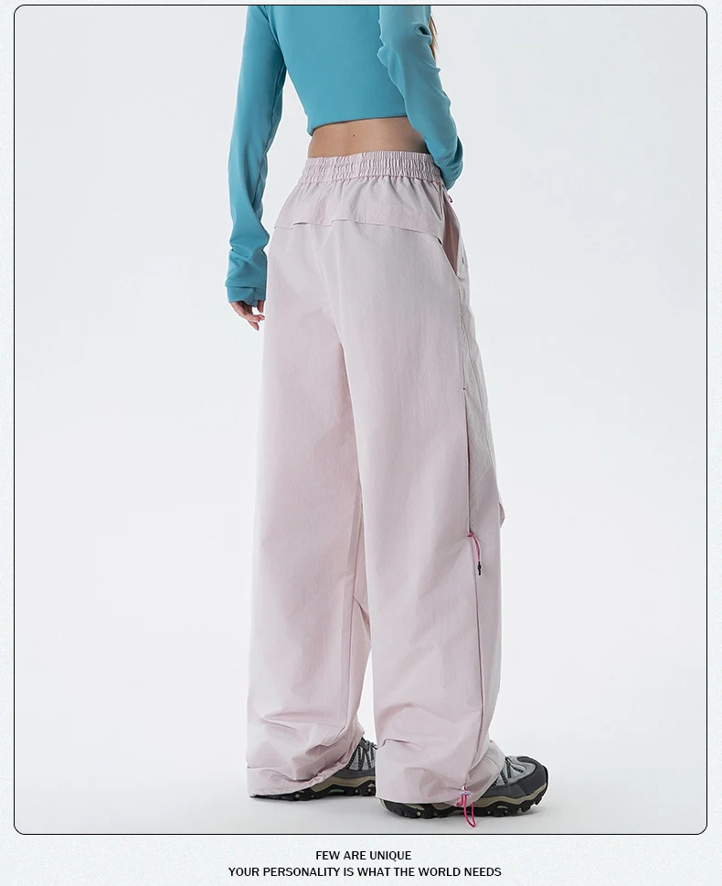CHRLCK Women's Waterproof Hiking Pants Loose Quick Drying Cargo Pants Fishing Camping Cycling Trekking Jogging Trousers