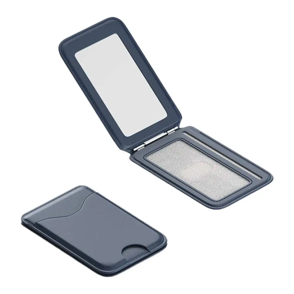 Magnetischer Kartenhalter-Ständer mit Spiegel, Verstellbarer Ständer, PU-Kartenhalter, Handyhalterung für iPhone 17 16 15 14 13 12 – Detail 20