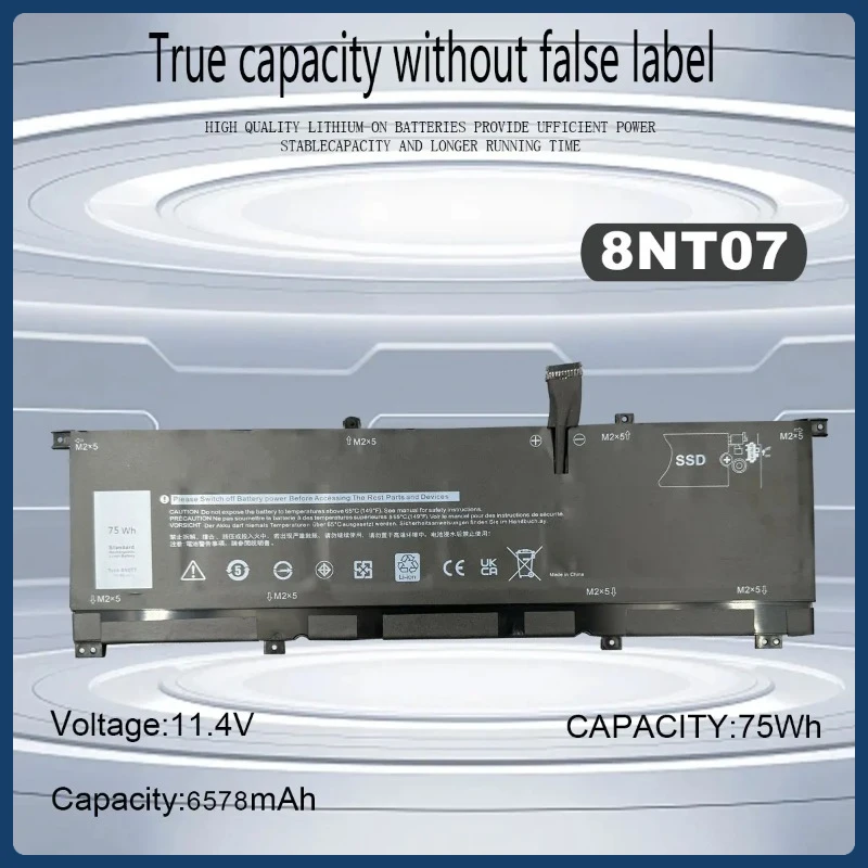 11.4 فولت مناسبة لبطارية الكمبيوتر المحمول Dell XPS 15 9575 P73F 8N0T7 0TMFYT