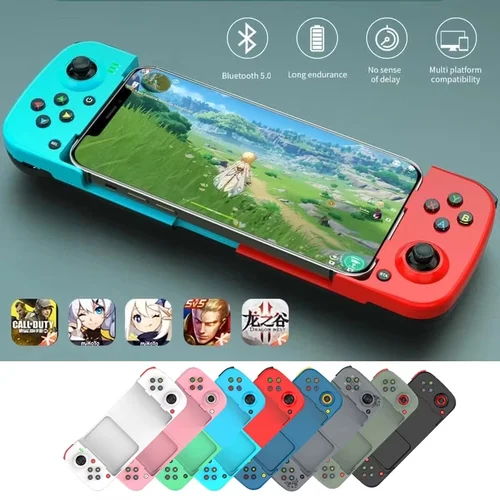 Controlador de juego extensible inalámbrico D3, Bluetooth 5,0, controlador de mando para teléfono móvil para IPhone, Samsung, Xiaomi, Android y IOS y PC