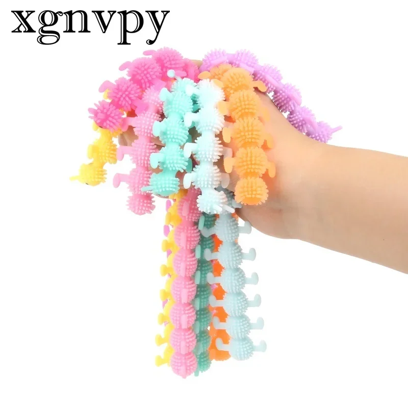 Xgnvpy Prank Toys Sensory Toy for Stress Relief Tpr Soft Glue Relief Toys High Elasticity Unicorn Hair Caterpillar Lala Band