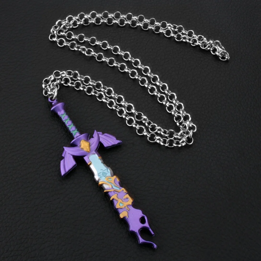 Game Legend of Zelda Master Sword Model Metal Keychain for Men Kingdom Tears Bag Pendant Key Ring Fans Collection Jewelry Gift