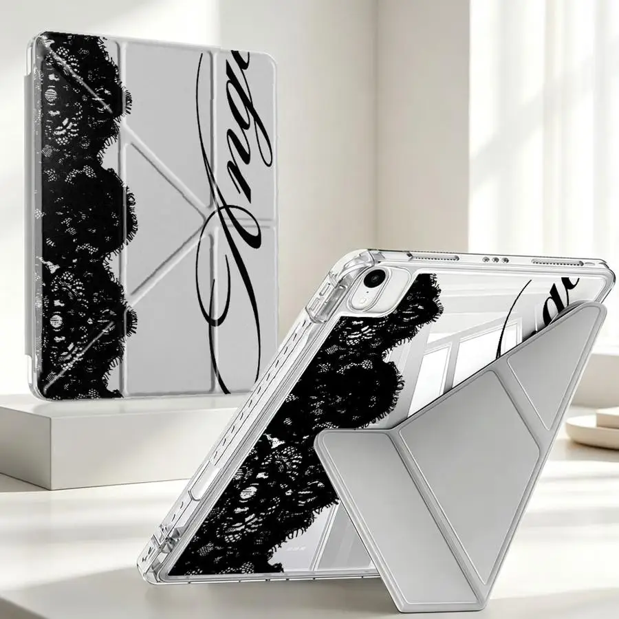 Tablet Case For iPad 10th Gen 9th 12th Mini 7 6 5 11th Air 8 M2 M3 3 Pro 13 2025 2026 With Pen Slot Cover Mandala Angel Pattern