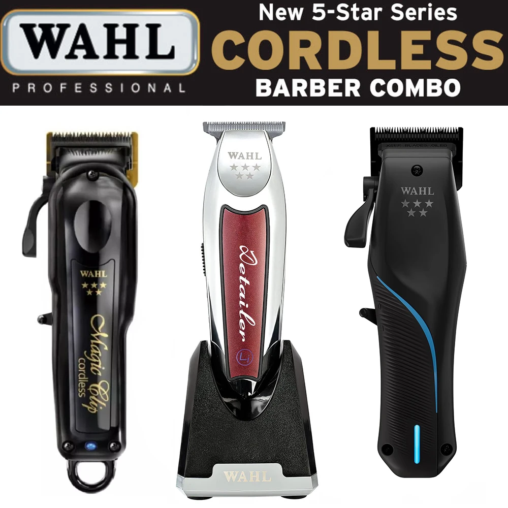 

Профессиональная машинка для стрижки волос Wahl Vapor 8148 Magic Clip Senior Barber, беспроводная машинка для стрижки волос, триммер для волос и бритва с фольгой для парикмахеров и стилистов