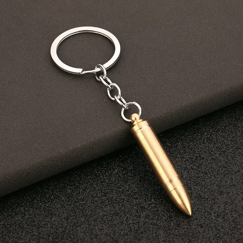 High-quality Portable Car Bullet Shaped Keychain Fashion Ear Pick Spoon Keychain Couple Keyring Unisex Trendy Cool Gifts