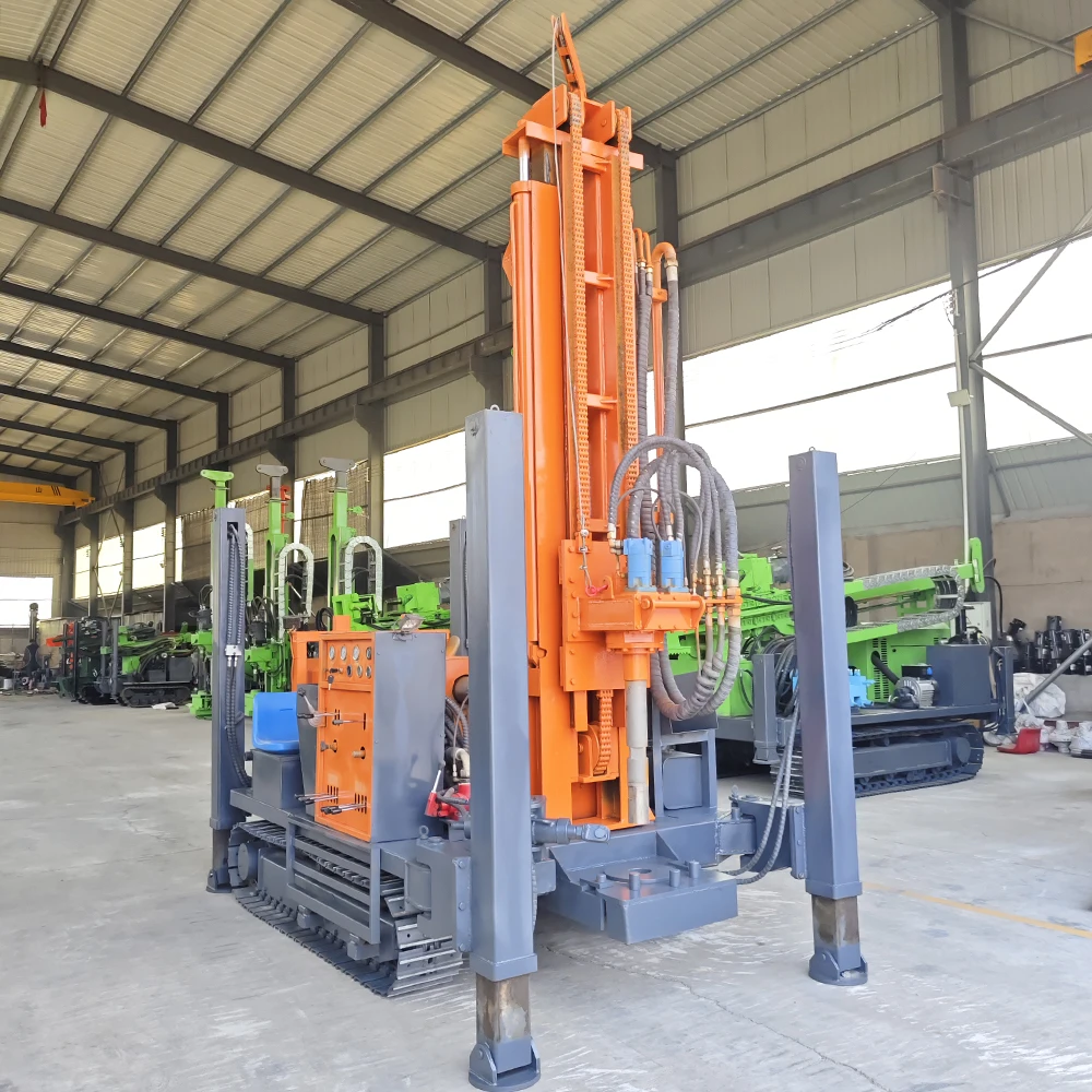 Hydraulic Crawler Mounted 200m 300m Borehole Drill Wells Water Well Drilling Rigs Machine