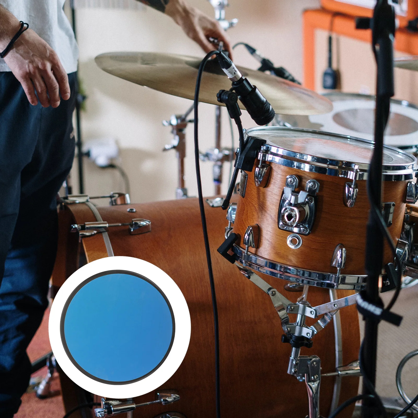 

Silent Dumb Drum Pad 8 Inch Noise Reduction Electric Mat Mute Practice Mats Drum Pads Lightweight Portable Comfortable Design