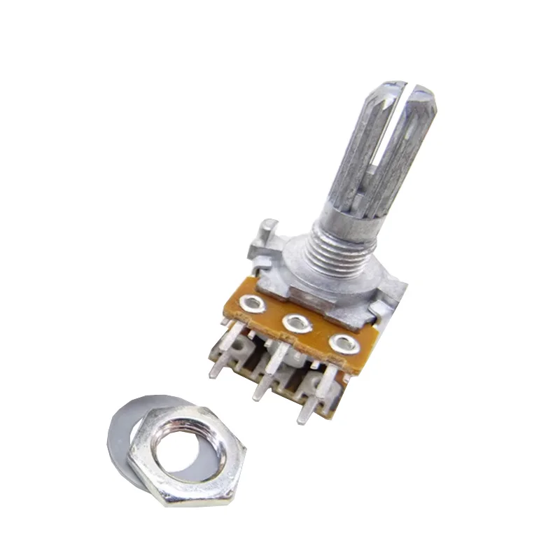 100% новый японский 1 шт. ALPS RK163 B10KX2 B50KX2 B100KX2 аудио двойной поворотный потенциометр 6 контактов 20 мм вал 10k 50k 100k
