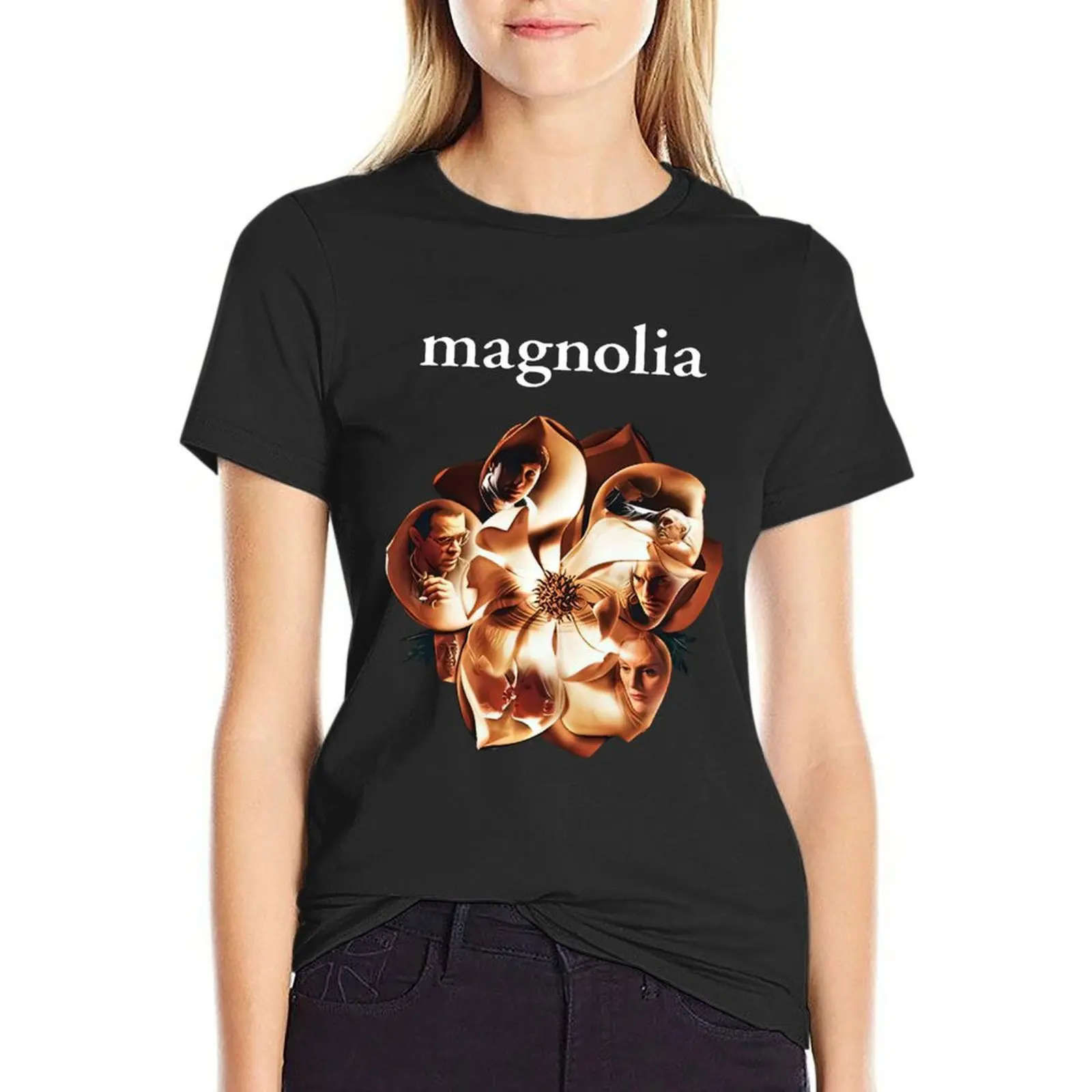 Magnolia Movie T-Shirt female customizeds workout t shirts for Women