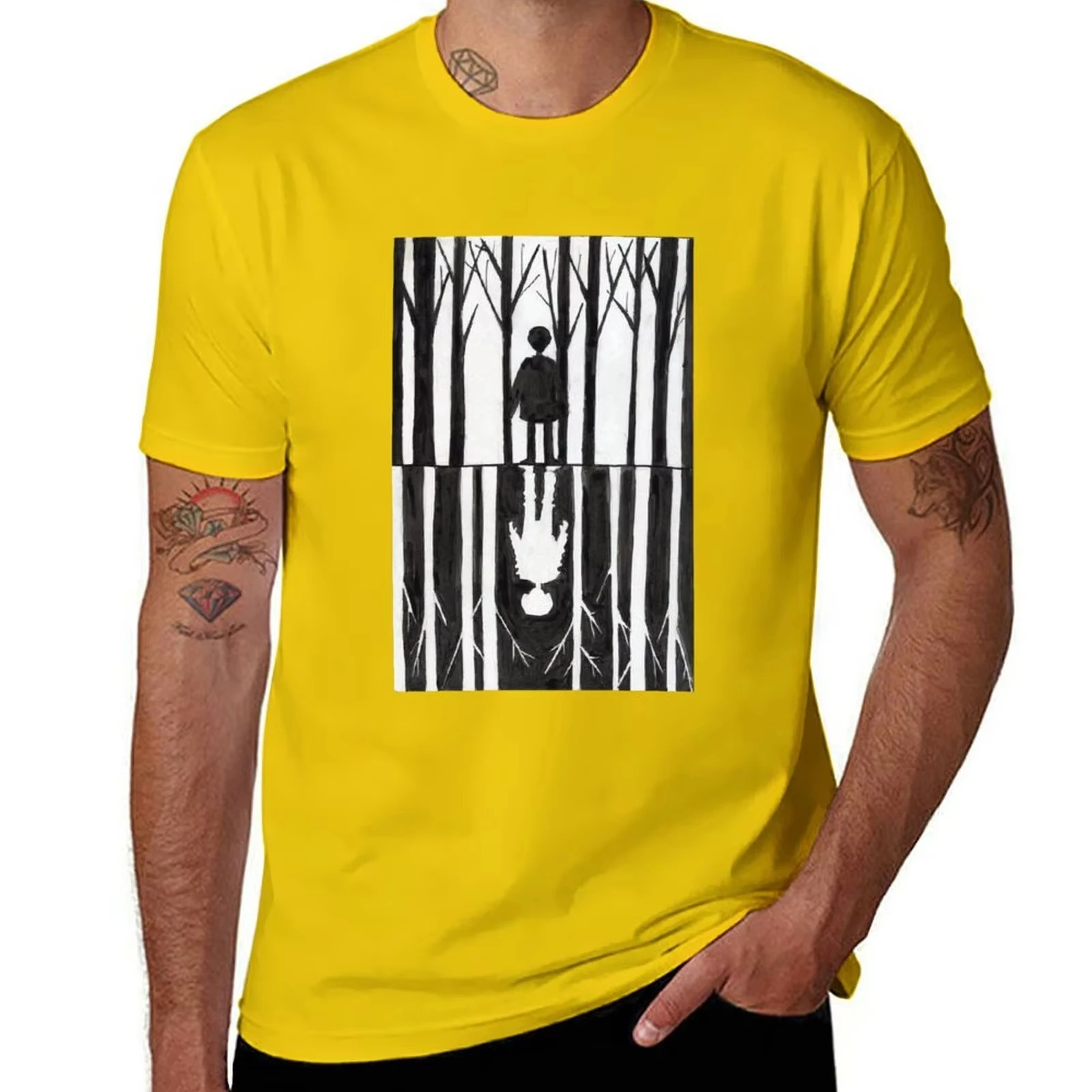 

The Upside Down Cotton T-Shirt Summer Tops Men Pack Animal Print Aesthetic Clothes T Shirt Men Oversized Cotton Casual Tshirts