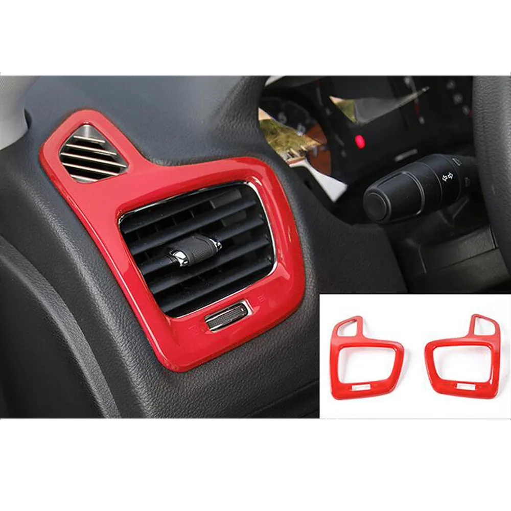 Car Styling Cover Detector Trim Front Side Upper Air Conditioning Outlet Vent For Jeep Compass 2017 2018 2019 2020 2021 2022