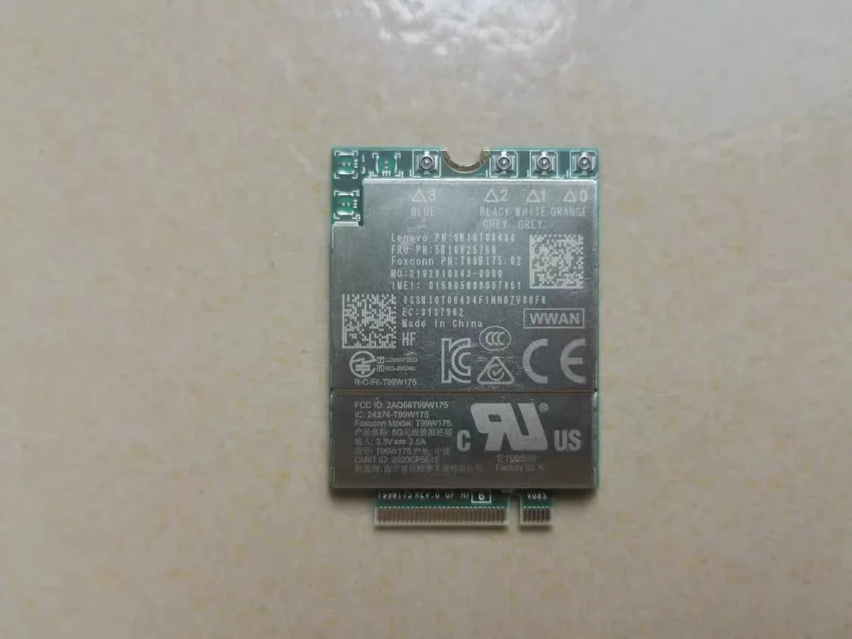 Módulo Qualcomm X55 5G, T99W175, 5W10V25768, ThinkPad, X1 Carbono, 9ª Geração, Gen 2, Yoga, Titânio, Dobra X1, X13, T14s, Gen 2, P1, Gen 4