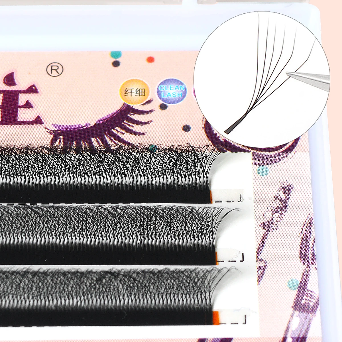 YY Lashes Extensions 6D Premade Fans Eyelash Extensions Weave YY Shaped Tips Volume Lash Extensions, Quick Easy Application, Ful