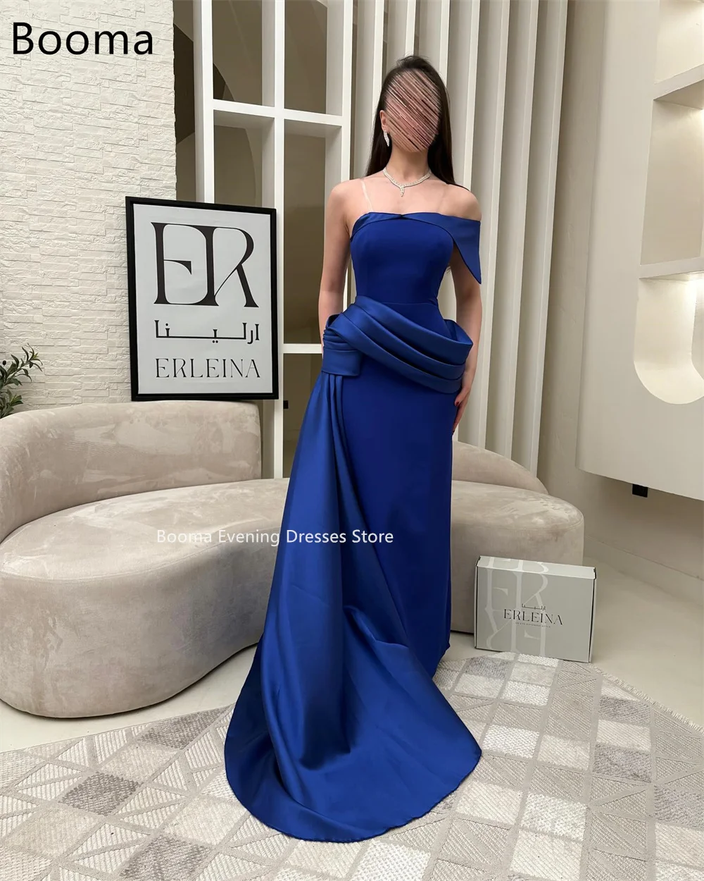 Booma zeemeermin uit de schouder eenvoudige avondjurken formele jurken voor vrouwen mouwloze elegante galajurken op maat gemaakt 2025