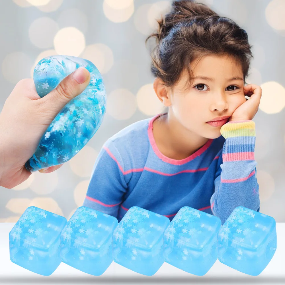Ice Cube Squeeze Toy Creative Mini Anxiety Relief Toy Versatile Ice Cube Stress Balls for Adults Stress Relief