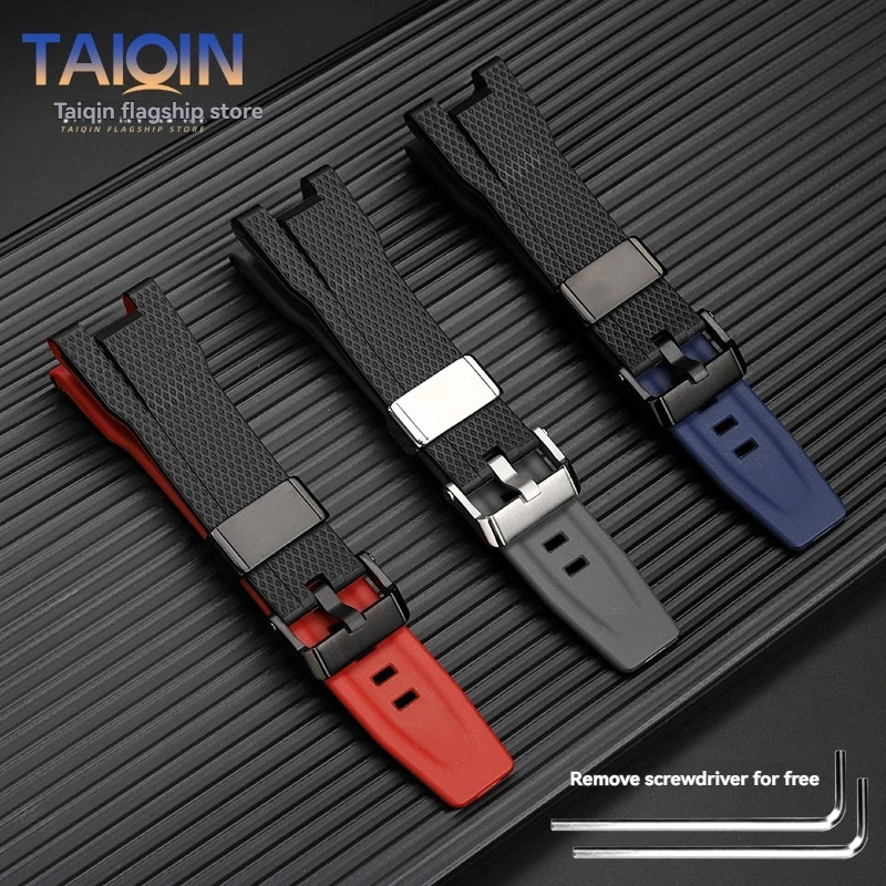 Resin Silicone Watch Strap For Casio Steel Heart GST-B100/410/W100/S110/W300/210 Watchband Men's Waterproof Sports Wristband view 2