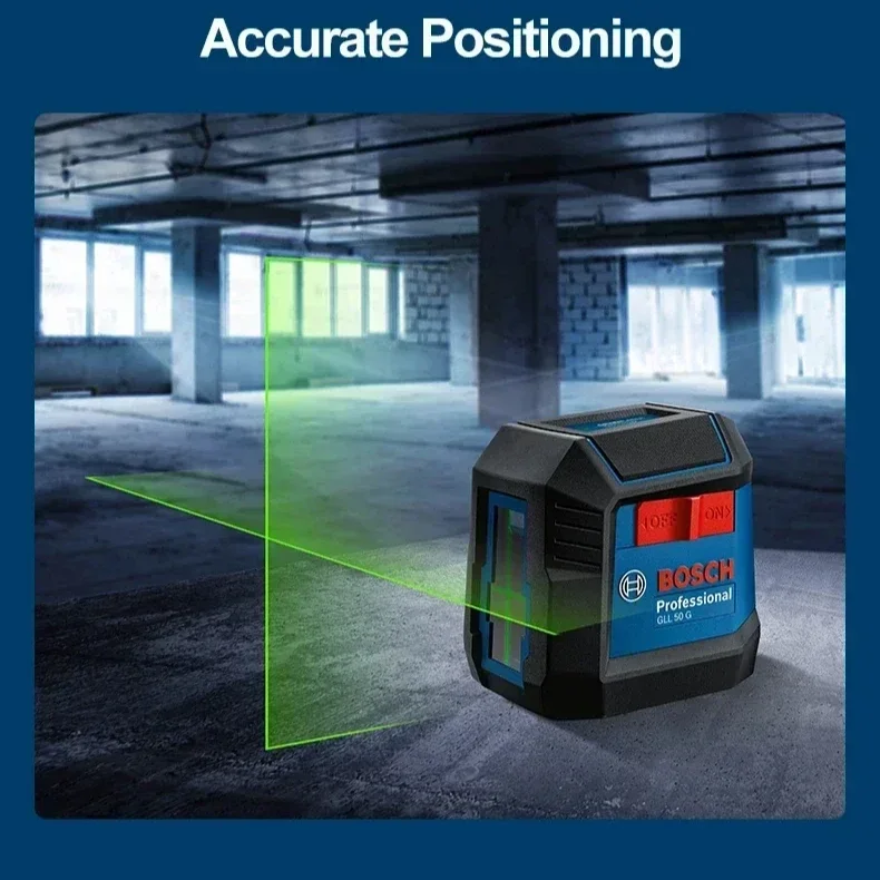 Bosch Line Laser GLL 50 G Green Laser Lines Marking Instrument Leveling Wiring Vertical and Horizontal Lines Precise Clear